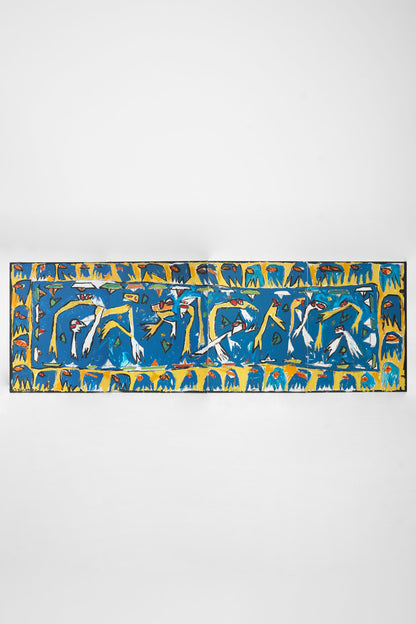 "Composition", set of four painted canvases, 1970s