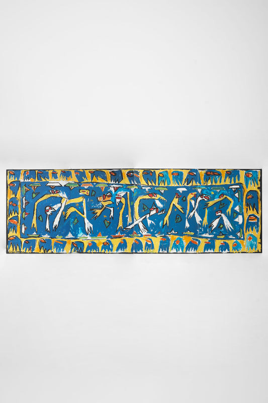 "Composition", set of four painted canvases, 1970s