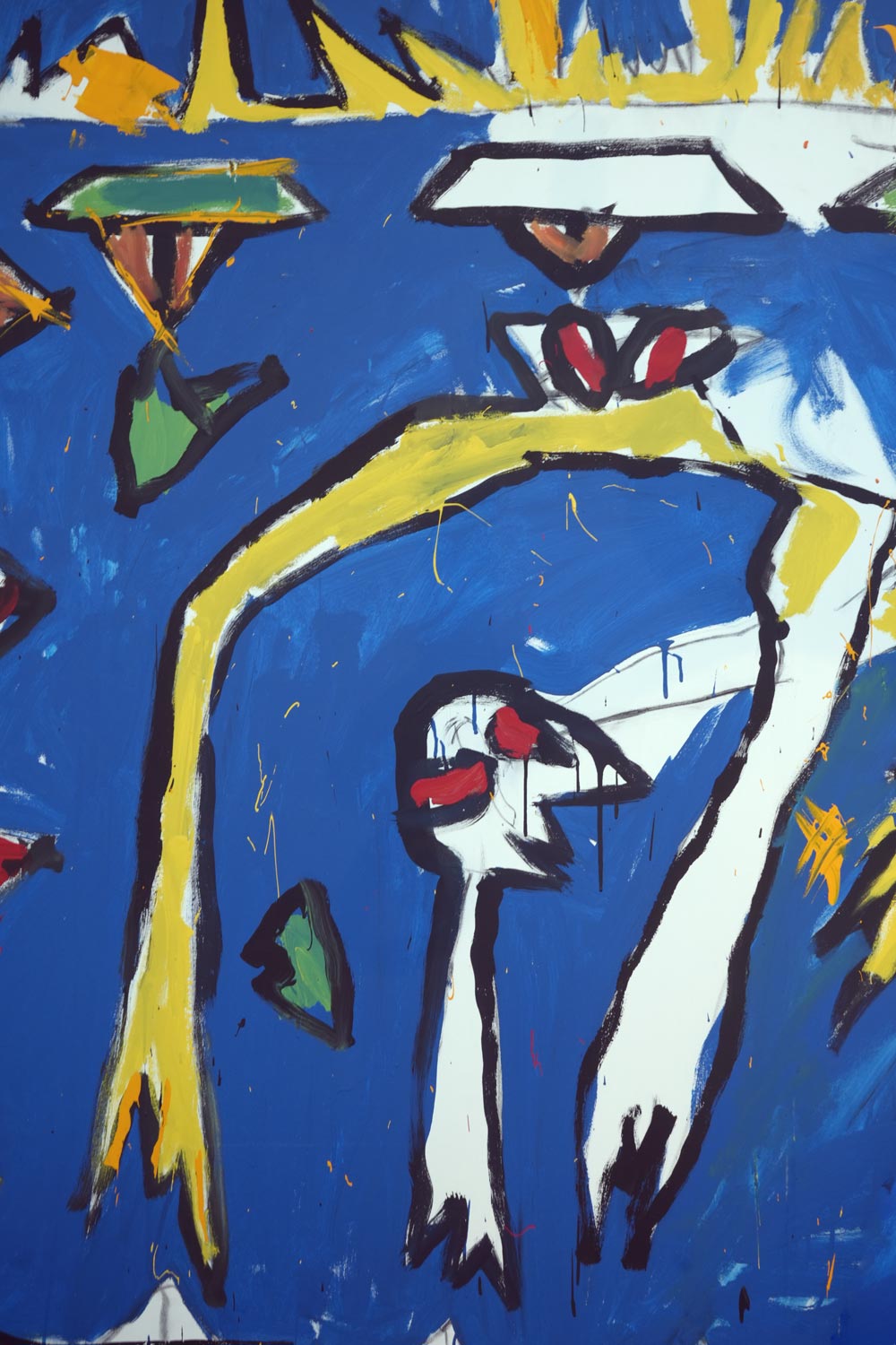 "Composition", set of four painted canvases, 1970s