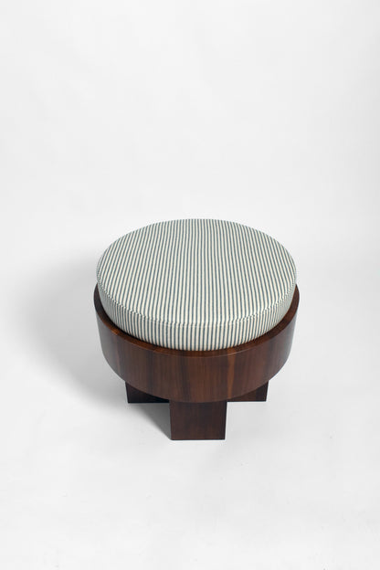 "Vitruvio" walnut stool, Quiet Studios.