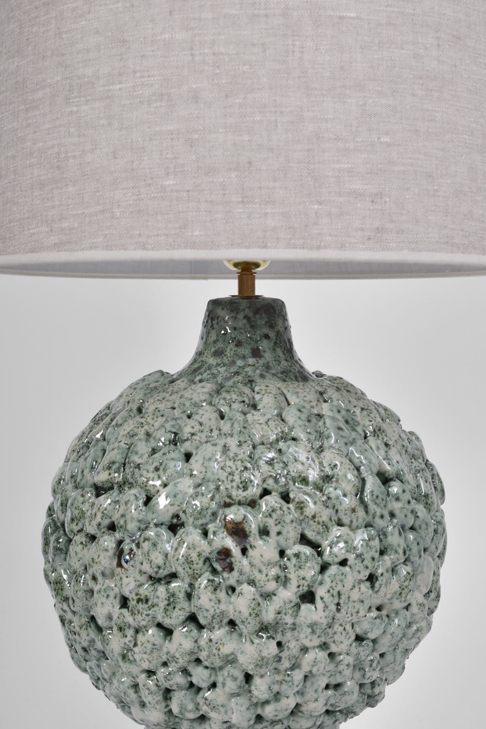 "Melides" 42cm light green lamp, Barracuda edition.