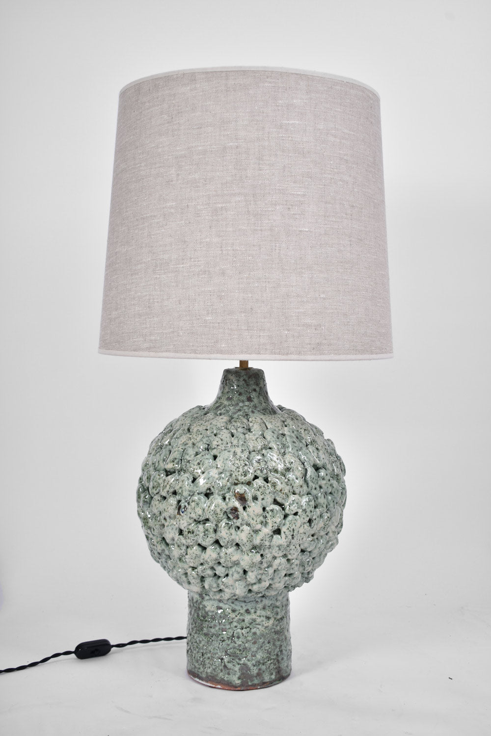 "Melides" 42cm light green lamp, Barracuda edition.