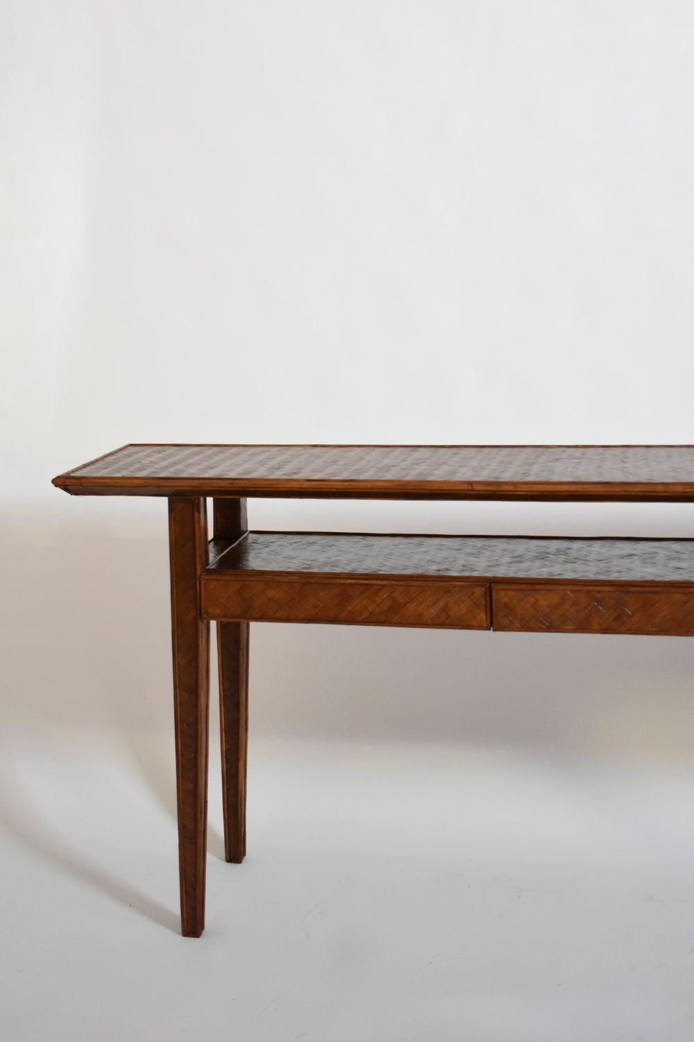 Large rattan console, 1980s.