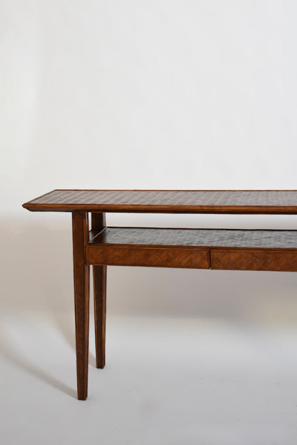 Large rattan console, 1980s.