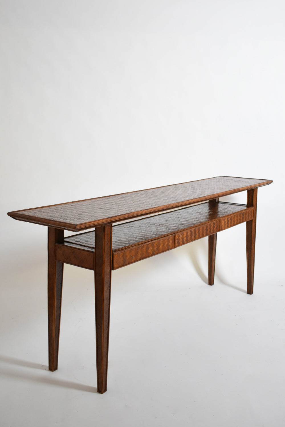 Large rattan console, 1980s.