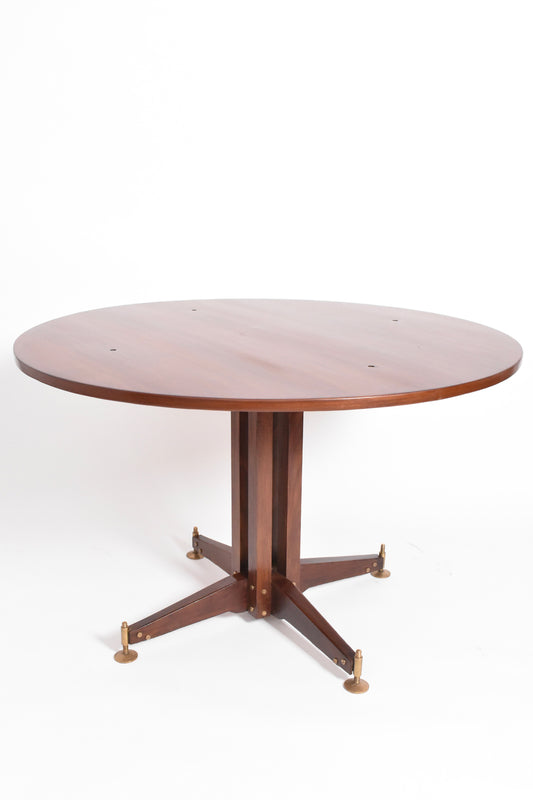 Sergio Mazza round dining table, 1960s.