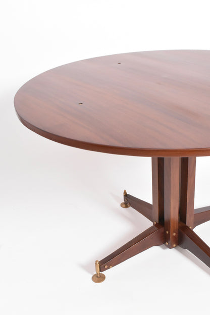 Sergio Mazza round dining table, 1960s.