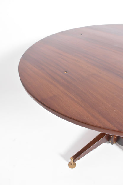 Sergio Mazza round dining table, 1960s.