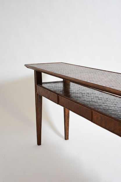 Large rattan console, 1980s.