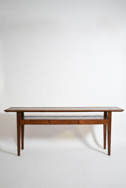 Large rattan console, 1980s.