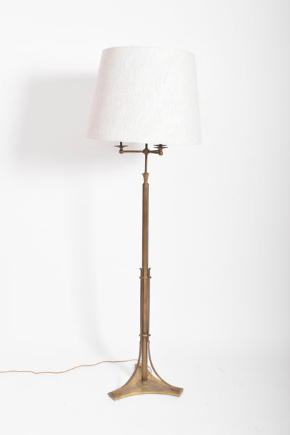 Tripod brass floor lamp, 1960s.