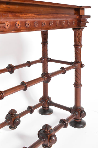 Arts & crafts wooden console table, 1910s.