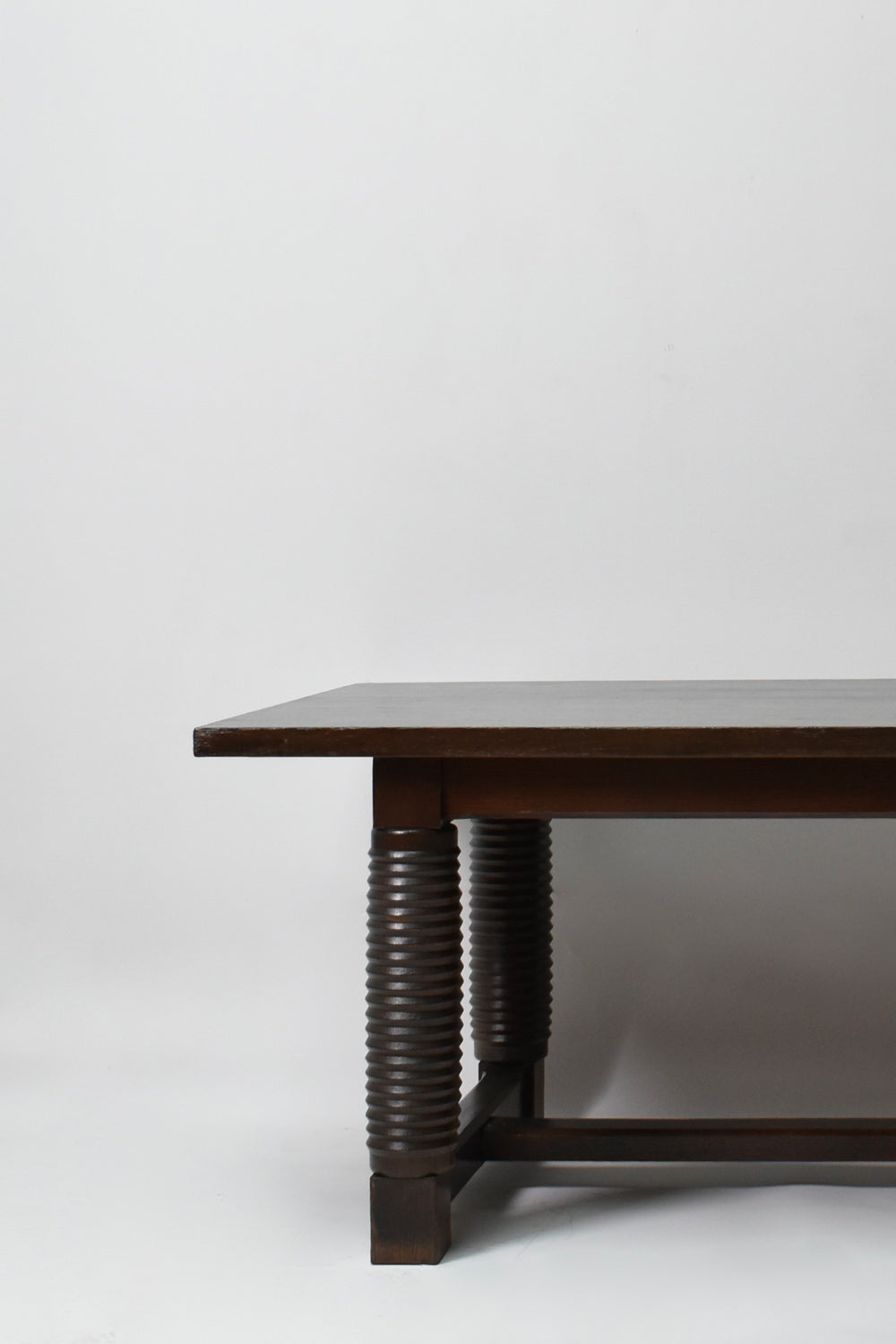 Dudouyt style oak dining table, 1940s.