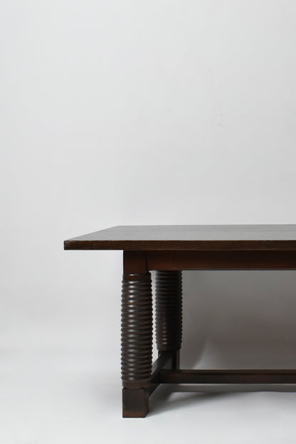Dudouyt style oak dining table, 1940s.