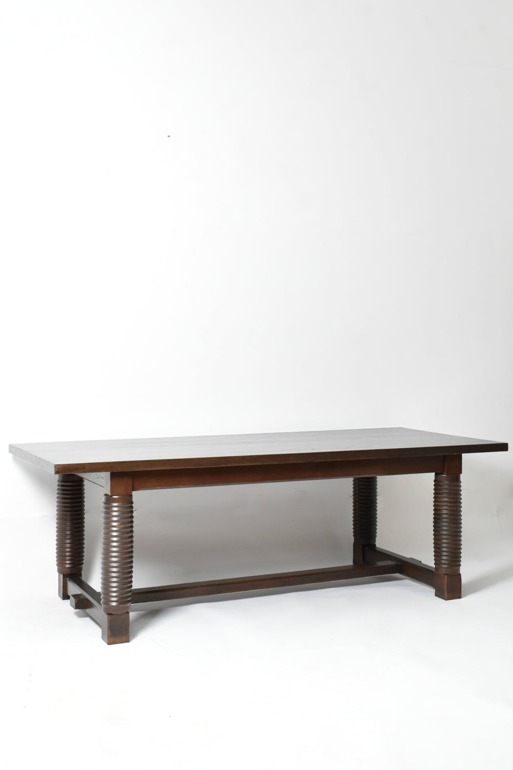 Dudouyt style oak dining table, 1940s.