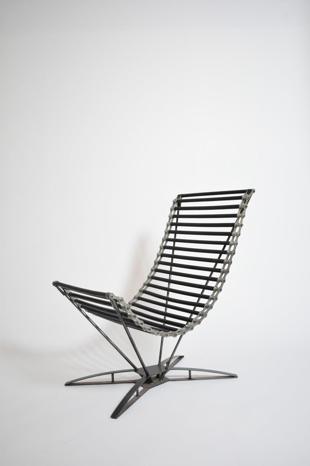 "Rocking Chaine" lounge chair and footrest by J-M Mouligne, 1990s.