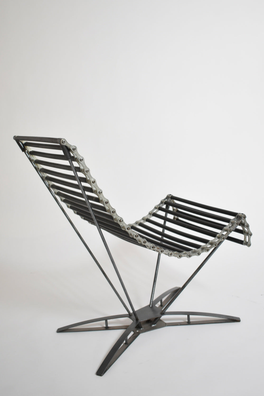 "Rocking Chaine" lounge chair and footrest by J-M Mouligne, 1990s.