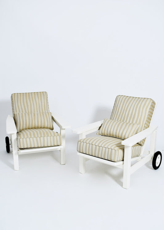 Pair of garden reclining armchairs, 1970s.
