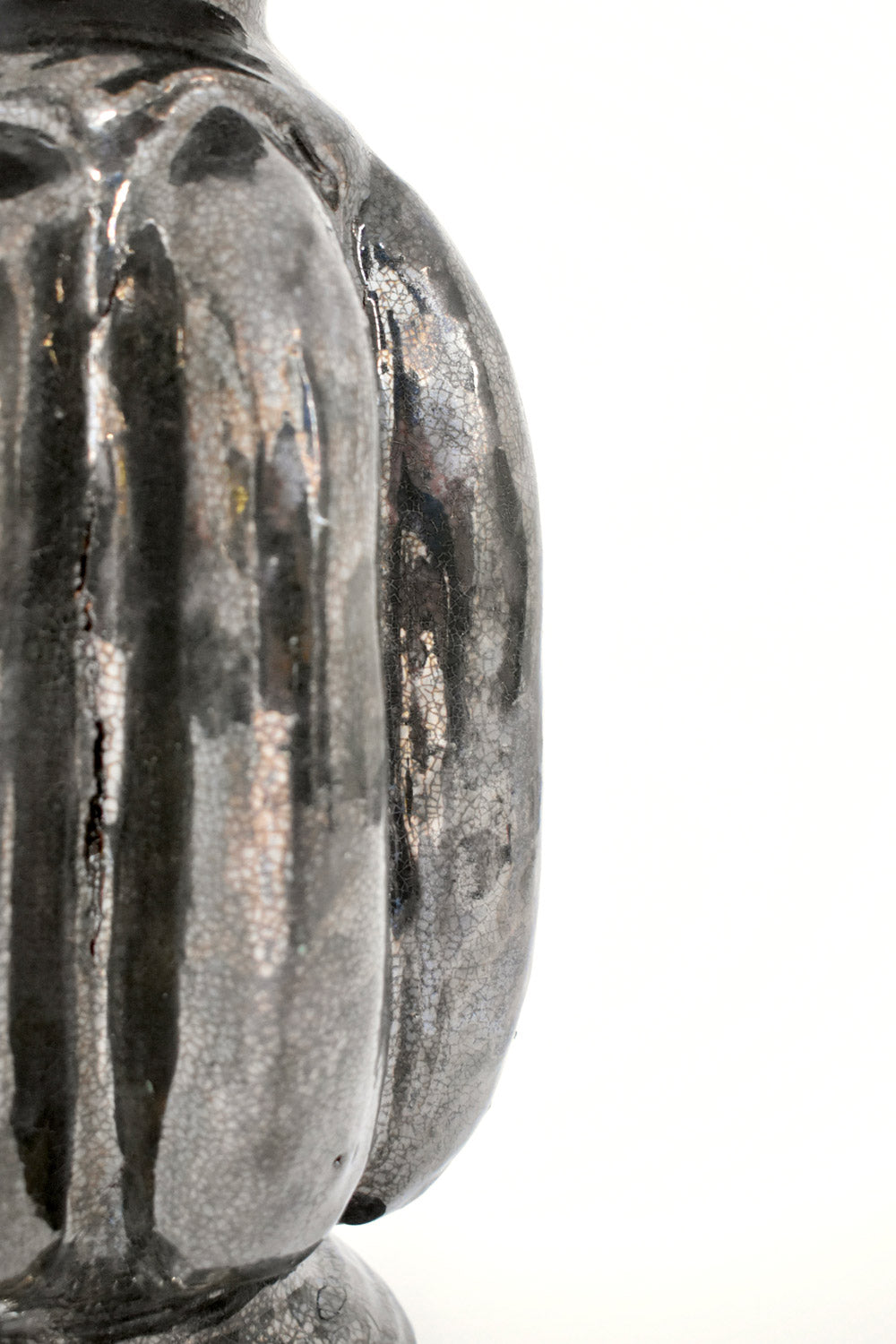 "Villandry" 33cm anthracite ceramic lamp, Barracuda Edition.