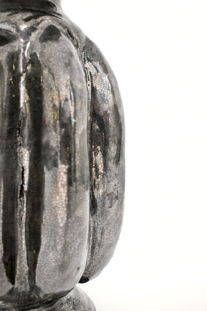 "Villandry" 33cm anthracite ceramic lamp, Barracuda Edition.