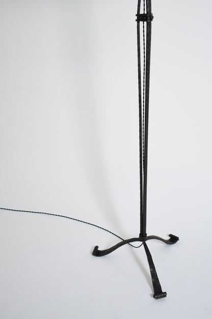 Scrollwork wrought iron floor lamp. 1930s.
