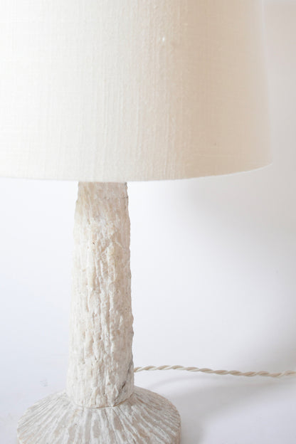 Brutalist alabaster table lamp, 1960s.