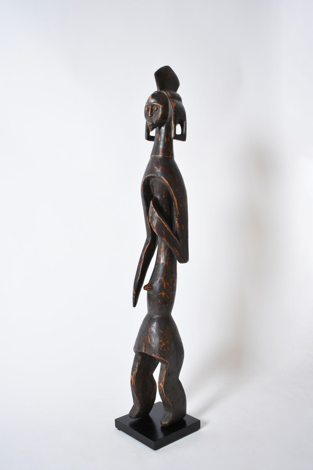 Anthropomorphic african wooden sculpture, 1970s.