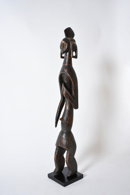 Anthropomorphic african wooden sculpture, 1970s.