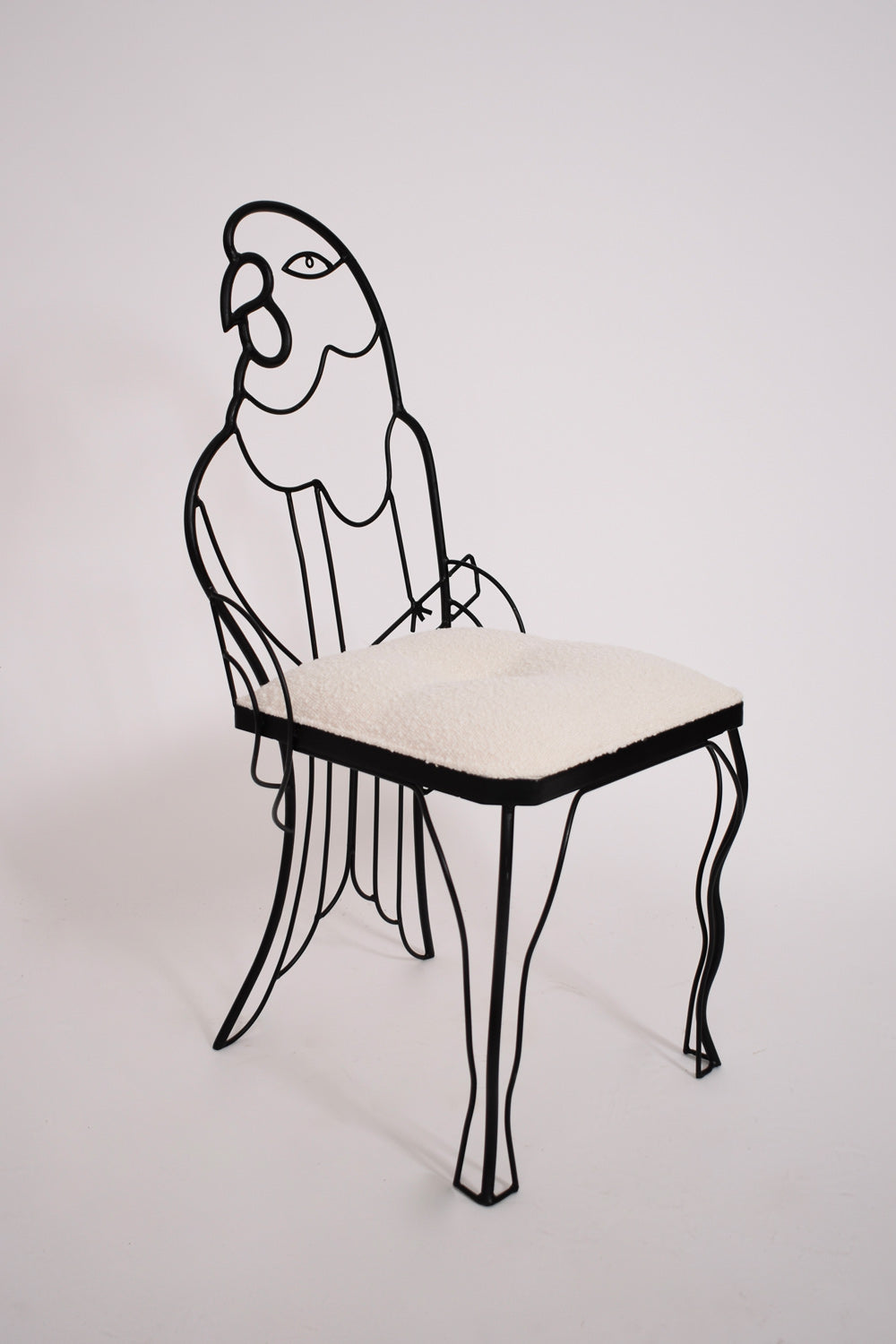 Parrot wrought iron chair, 1960s