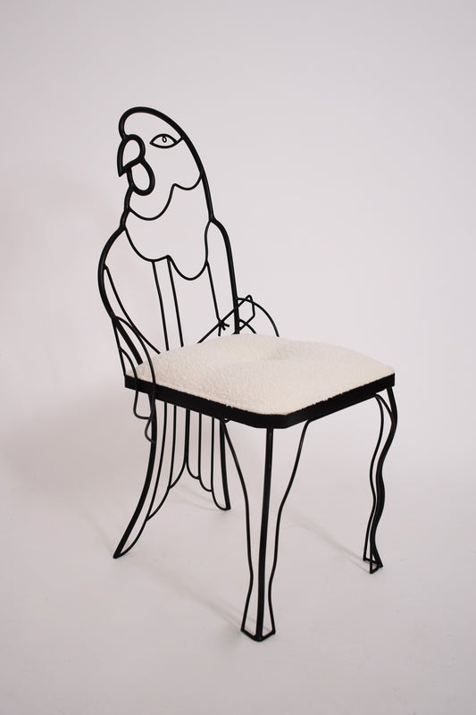 Parrot wrought iron chair, 1960s