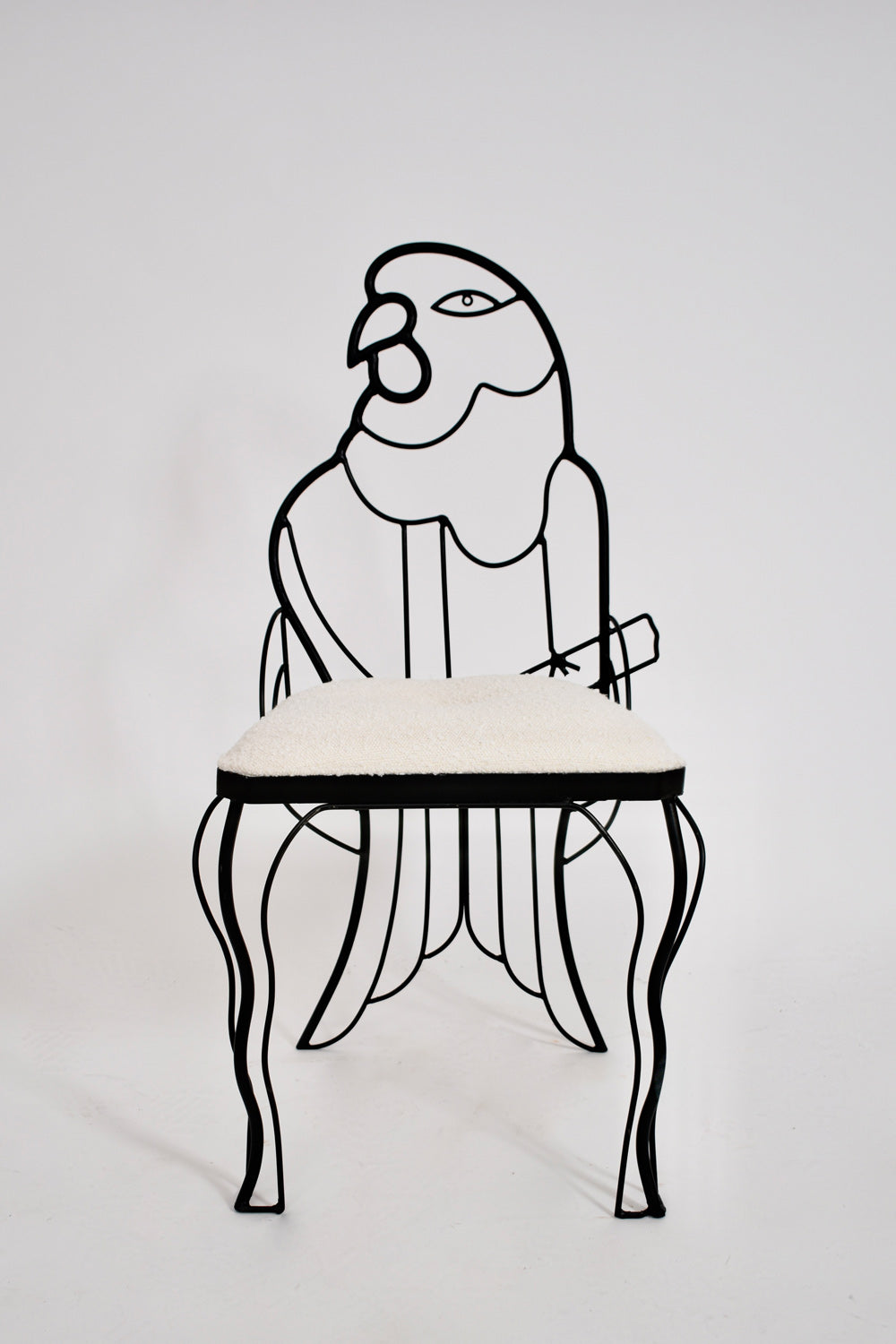 Parrot wrought iron chair, 1960s