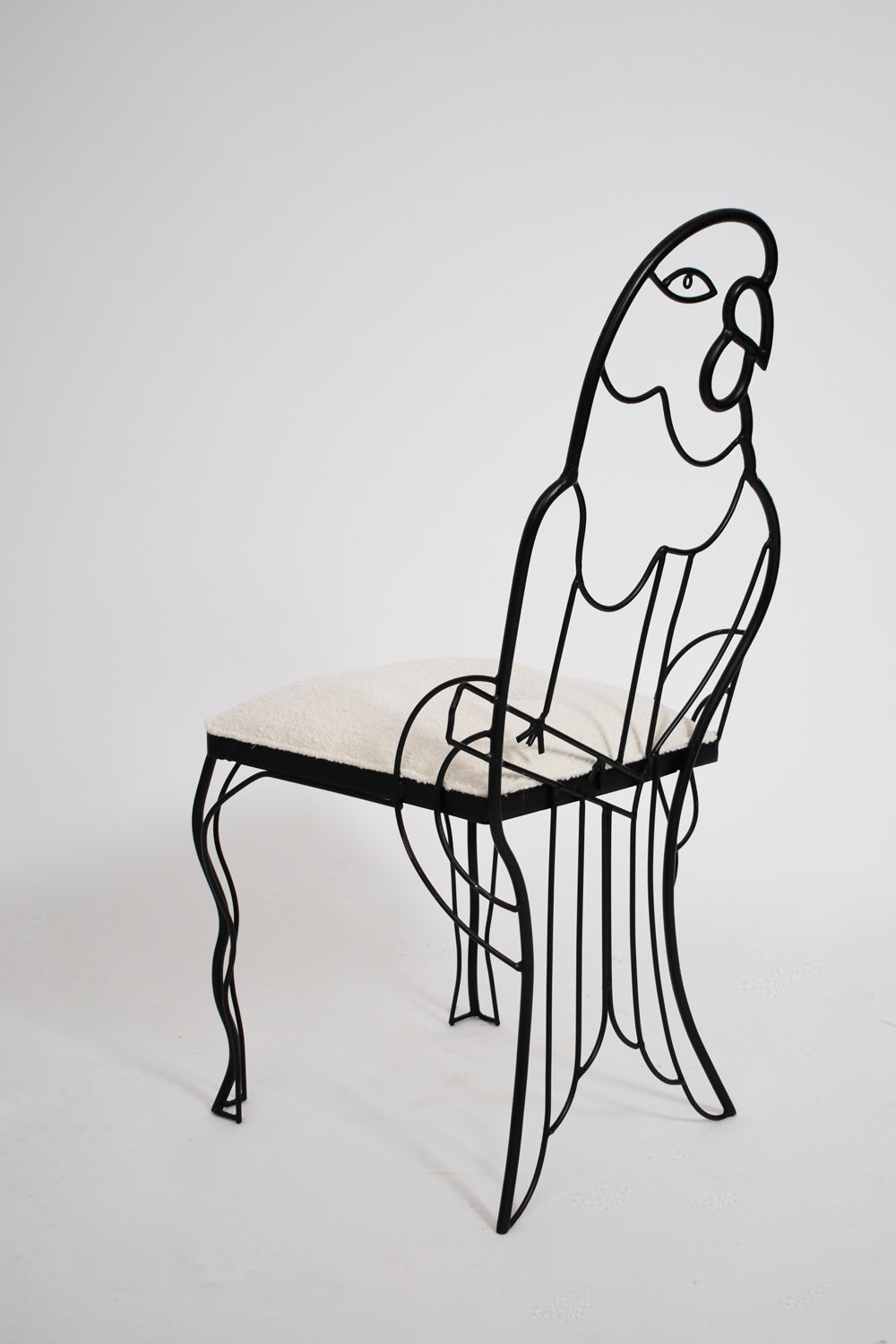 Parrot wrought iron chair, 1960s