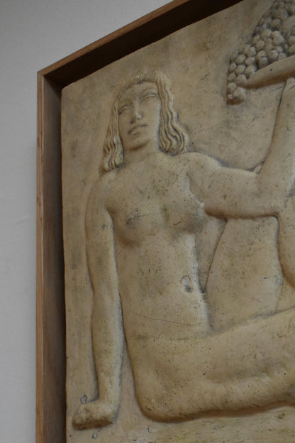 Art Deco plaster bas-relief, 1930s.