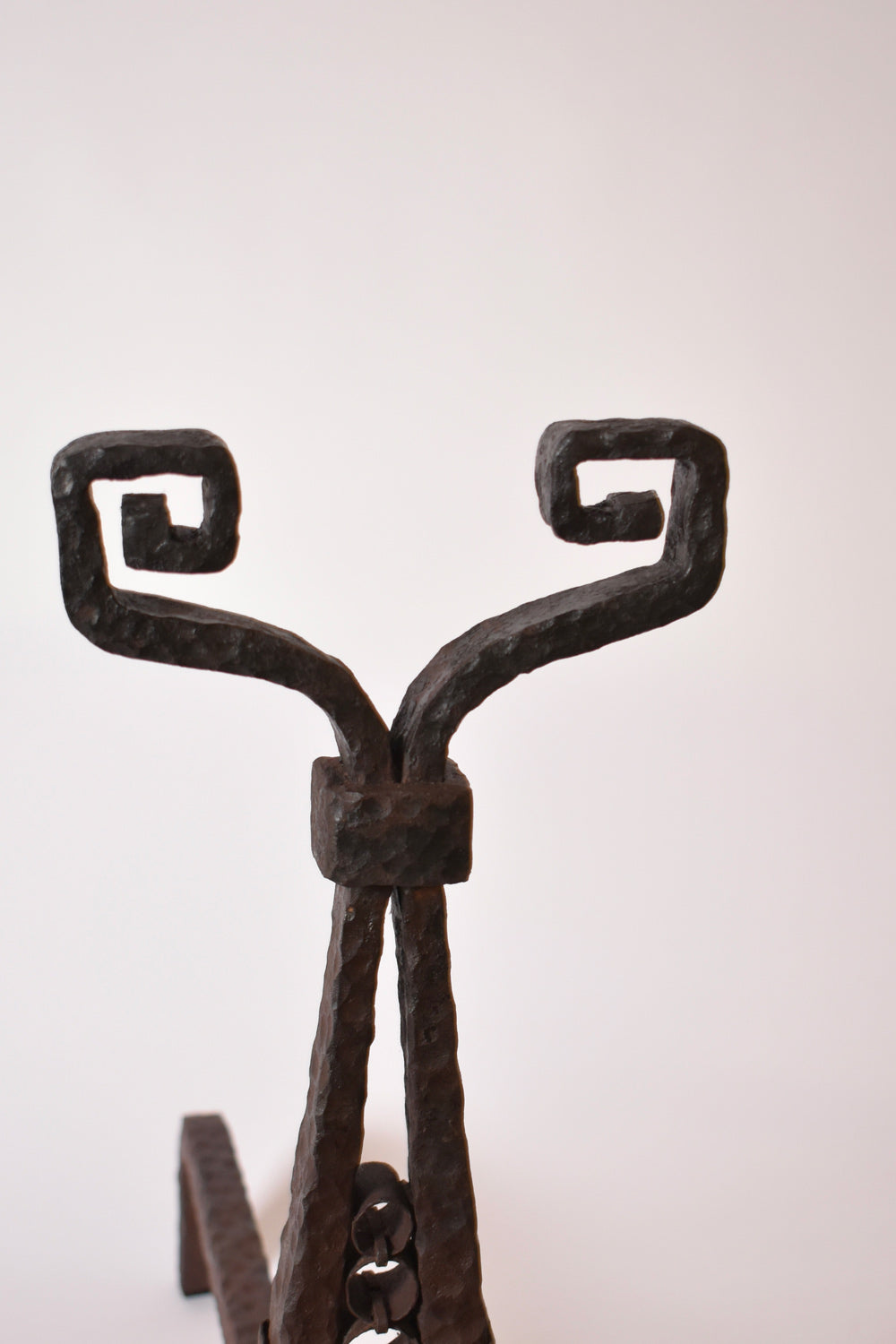 Pair of Directoire period andirons, XIXth c.