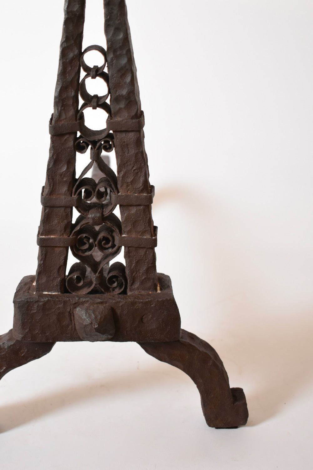 Pair of Directoire period andirons, XIXth c.