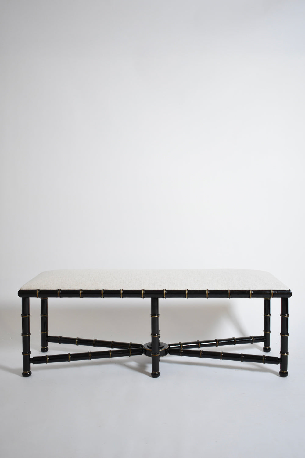 Faux bamboo bench, 1970s.