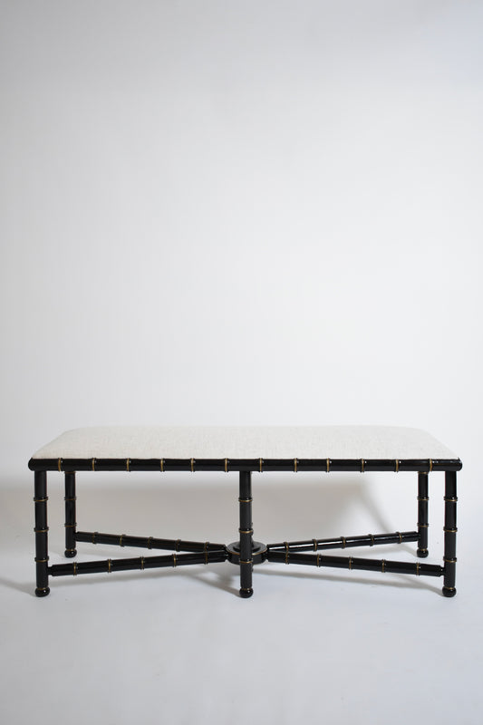 Faux bamboo bench, 1970s.