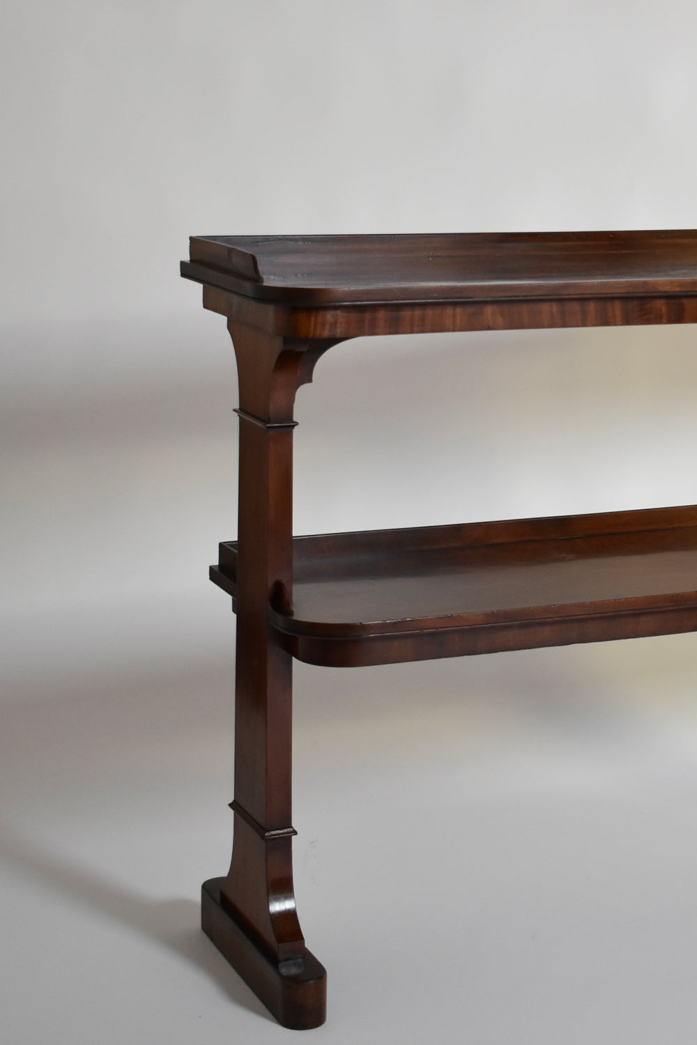 Mahogany two shelves console, XIXth c.