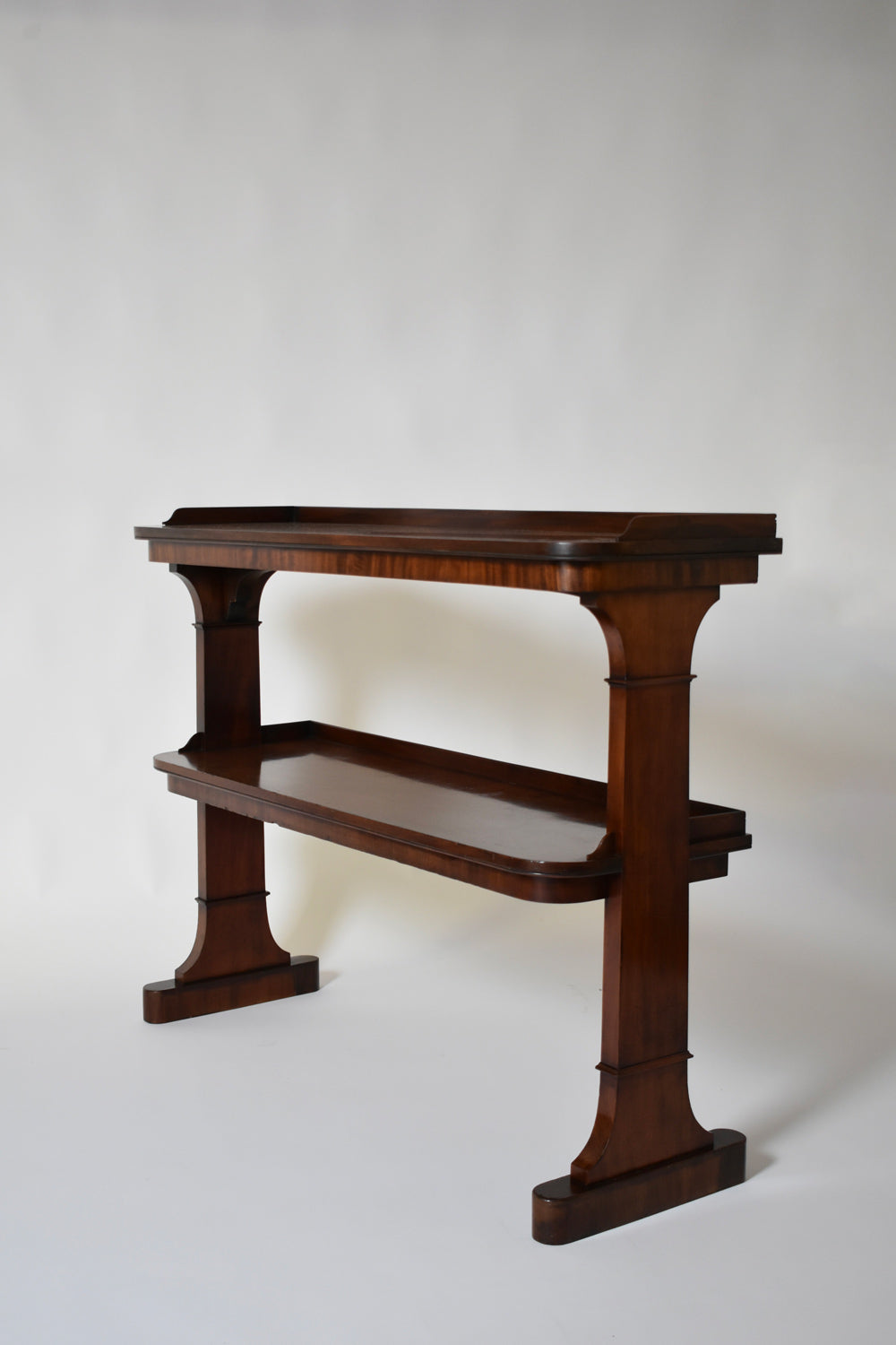 Mahogany two shelves console, XIXth c.