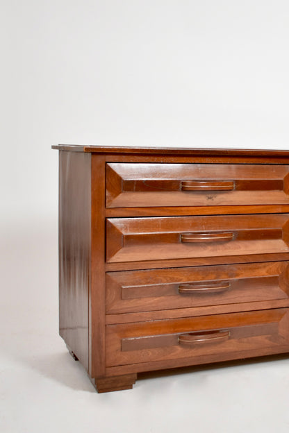 Solid mahogany chest of drawers, 1970s.