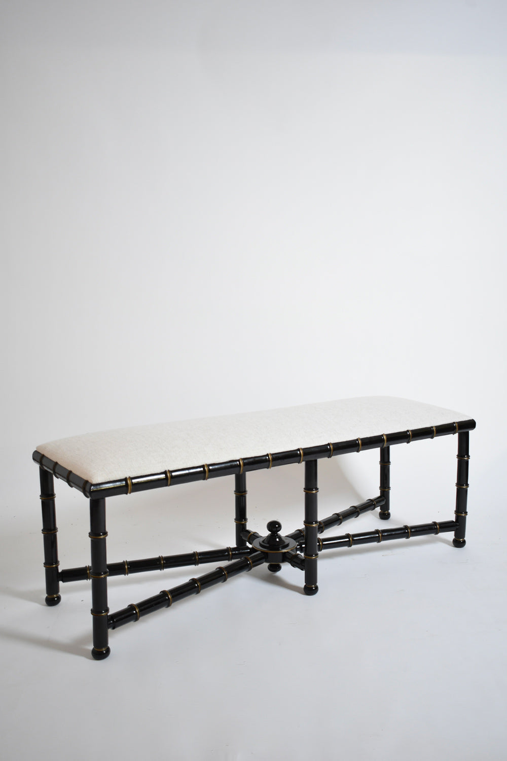 Faux bamboo bench, 1970s.