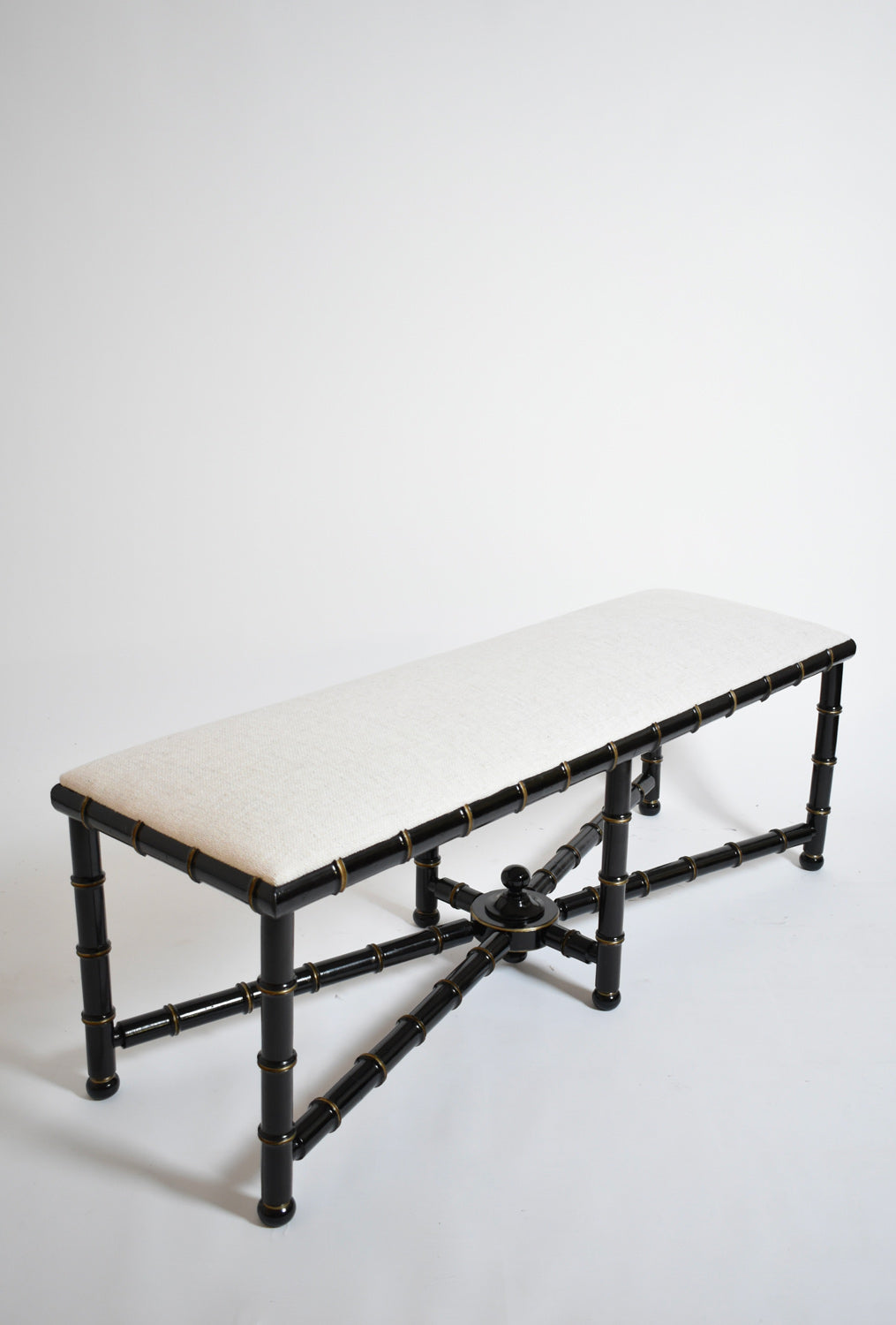 Faux bamboo bench, 1970s.