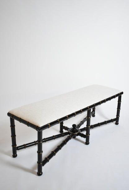 Faux bamboo bench, 1970s.