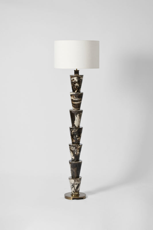 "Nizwa" mixed clay floor lamp, Barracuda edition.
