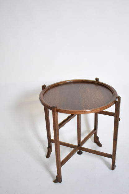 Oak travel game table, 1910s.