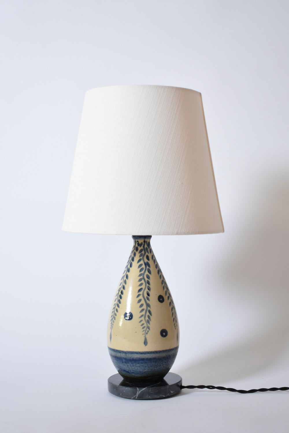 Doe pattern Primavera ceramic lamp, 1930s.