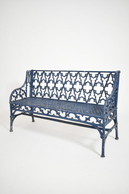 Neo-Gothic cast iron bench, 19th c.