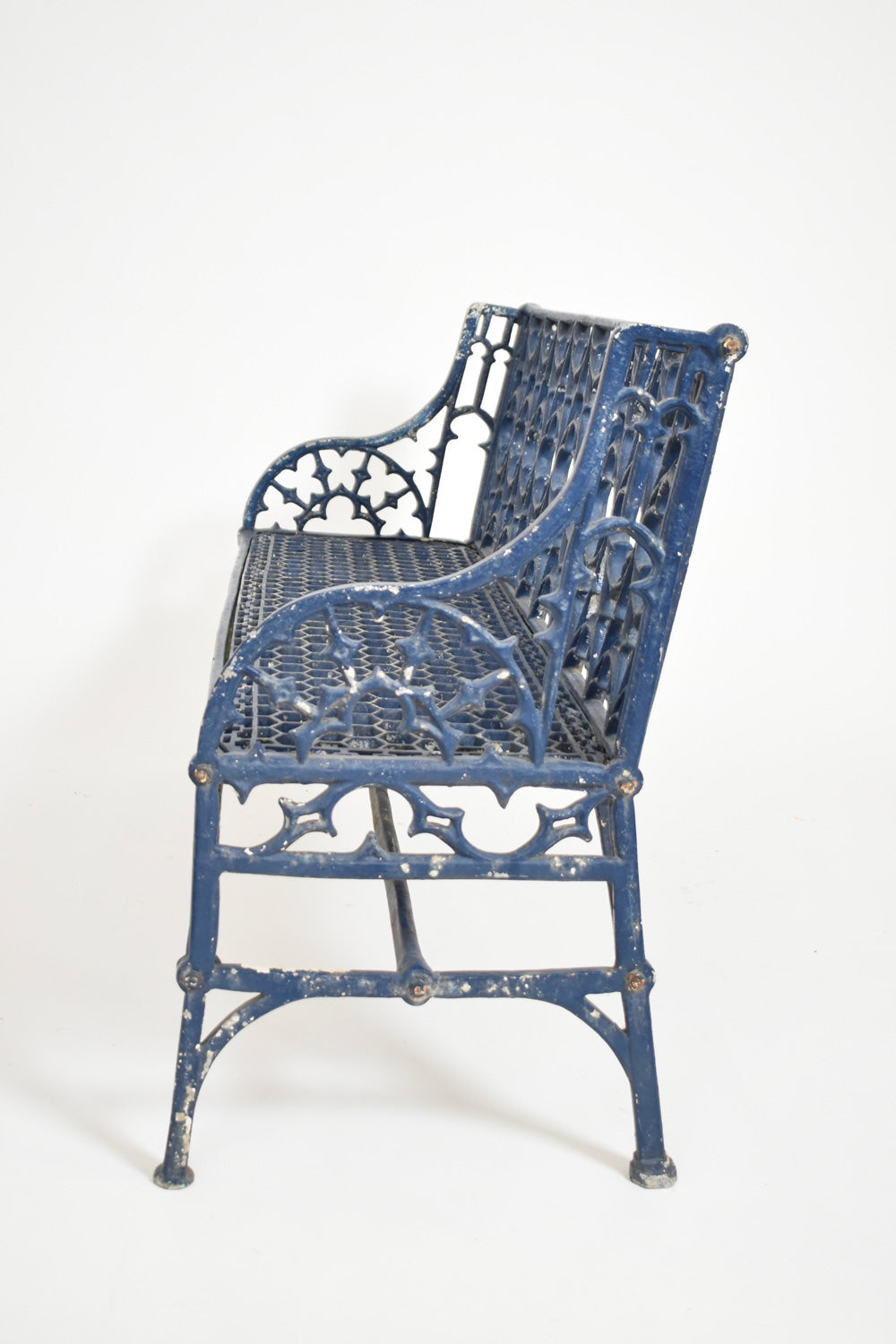 Neo-Gothic cast iron bench, 19th c.