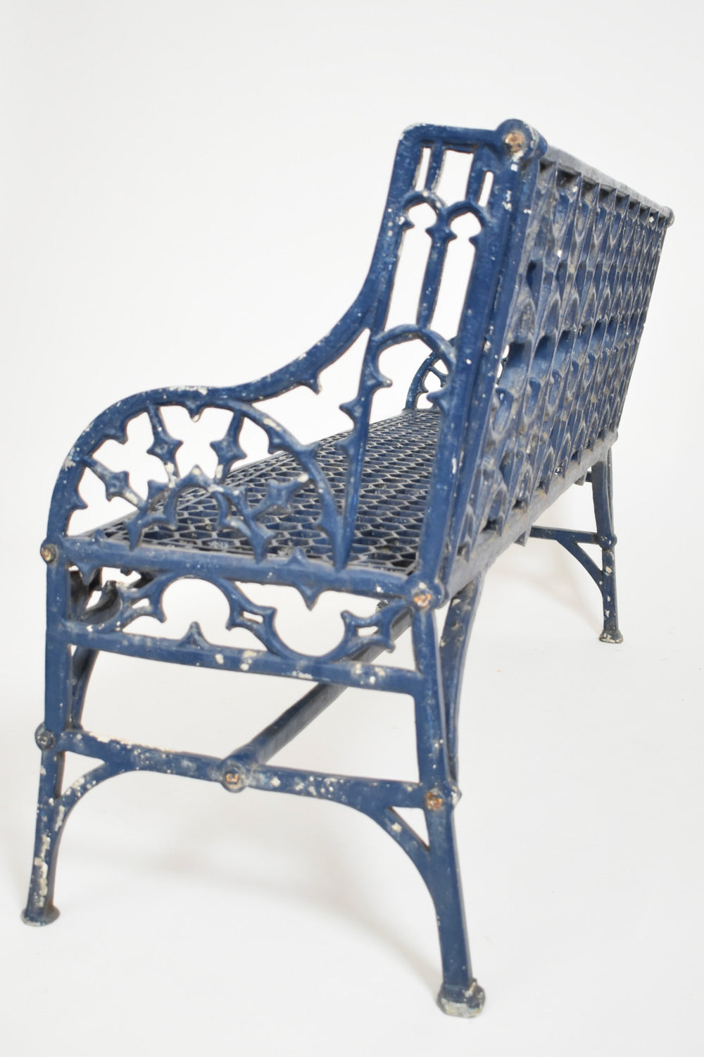 Neo-Gothic cast iron bench, 19th c.