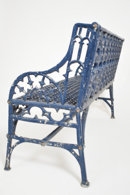 Neo-Gothic cast iron bench, 19th c.